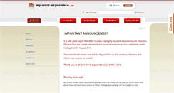 Desktop Screenshot of my-work-experience.com